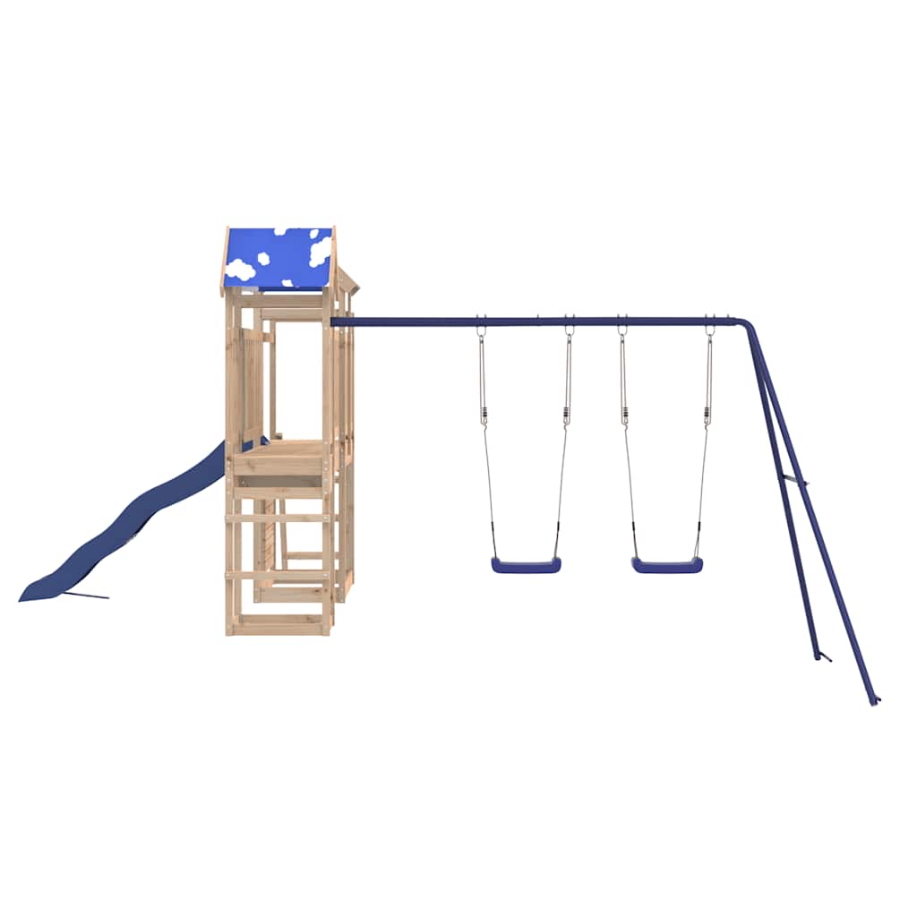 vidaXL Παιδική Χαρά Εξωτερικού Χώρου από Μασίφ Ξύλο Πεύκου