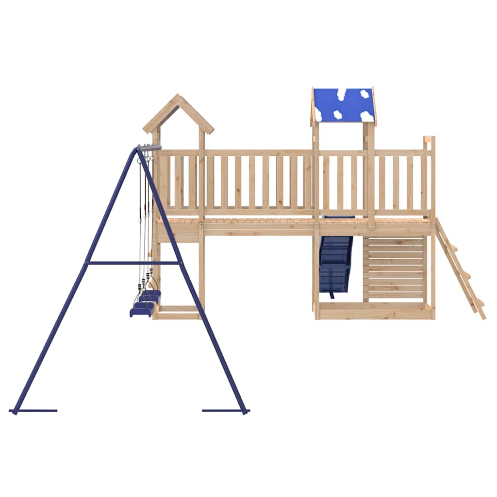 vidaXL Παιδική Χαρά Εξωτερικού Χώρου από Μασίφ Ξύλο Πεύκου