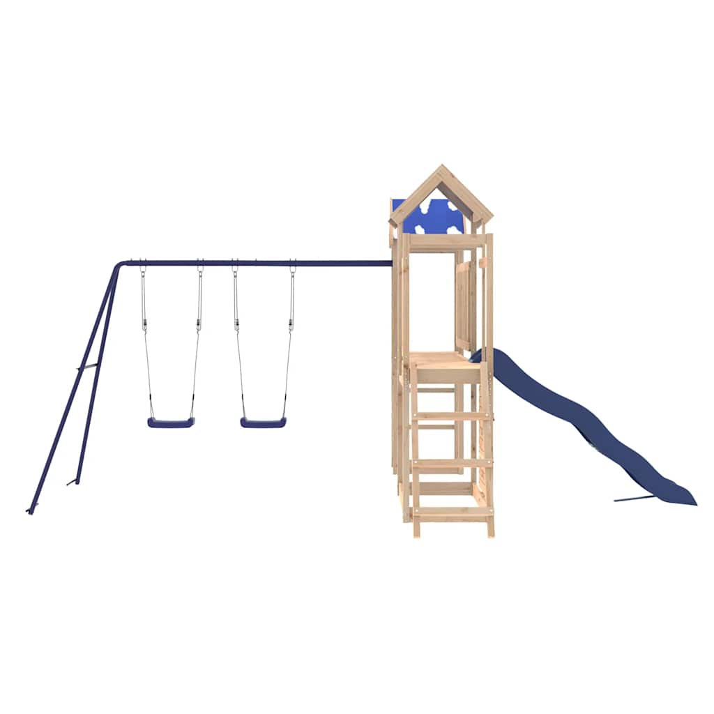 vidaXL Παιδική Χαρά Εξωτερικού Χώρου από Μασίφ Ξύλο Πεύκου