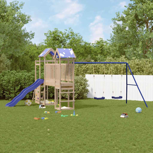 vidaXL Παιδική Χαρά Εξωτερικού Χώρου από Μασίφ Ξύλο Πεύκου