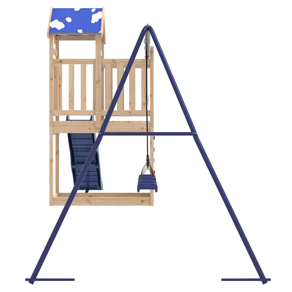 vidaXL Παιδική Χαρά Εξωτερικού Χώρου από Μασίφ Ξύλο Πεύκου