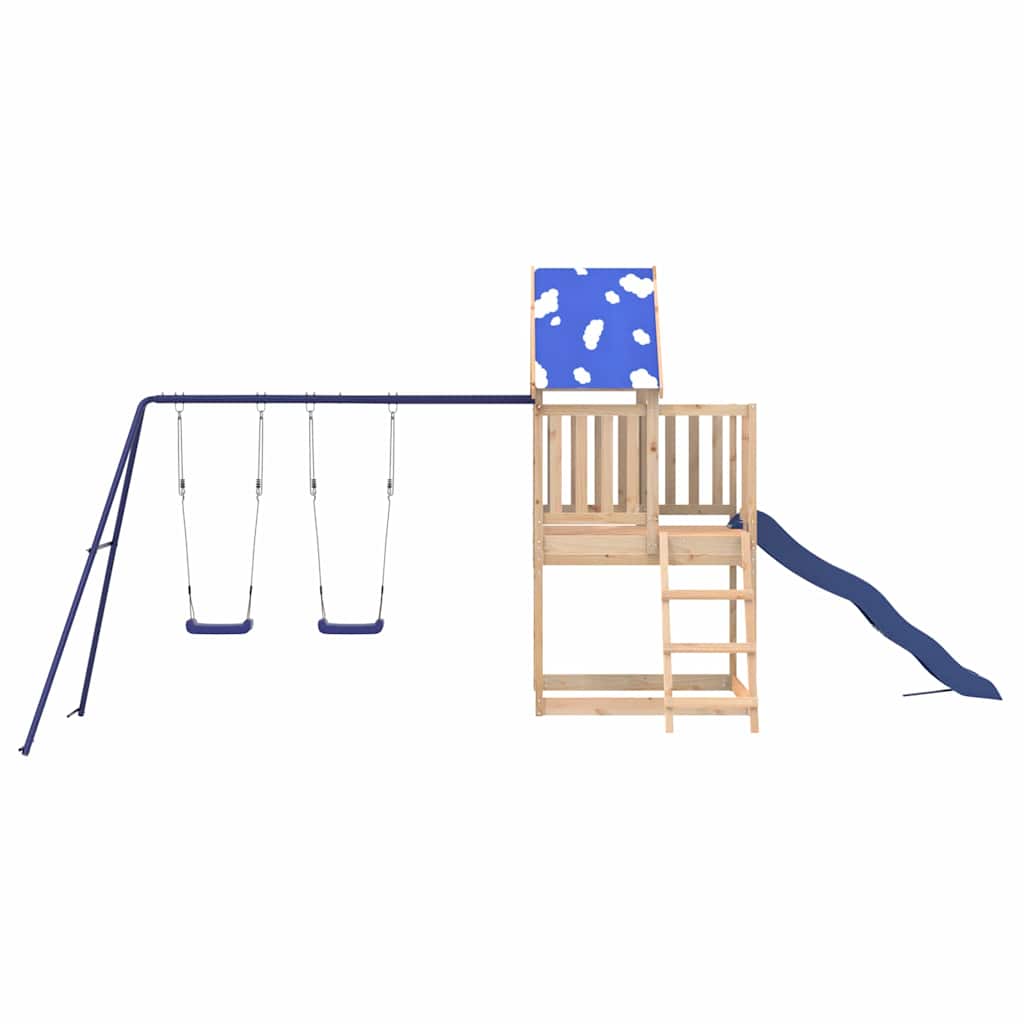 vidaXL Παιδική Χαρά Εξωτερικού Χώρου από Μασίφ Ξύλο Πεύκου