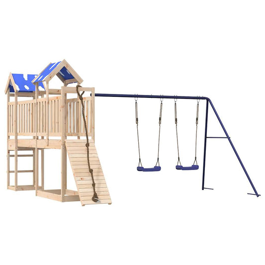 vidaXL Παιδική Χαρά Εξωτερικού Χώρου από Μασίφ Ξύλο Πεύκου