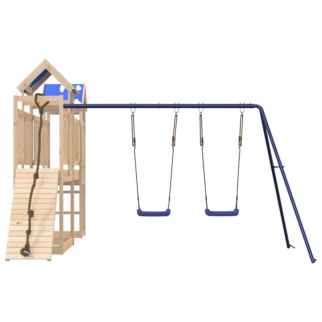 vidaXL Παιδική Χαρά Εξωτερικού Χώρου από Μασίφ Ξύλο Πεύκου