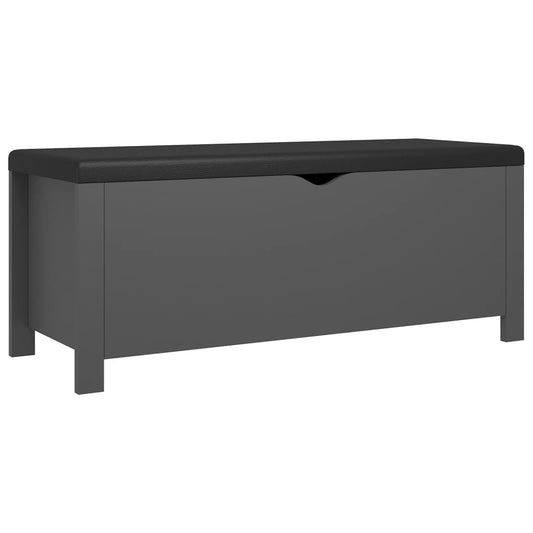 vidaXL Κουτί Αποθήκευσης με Μαξιλάρι Γκρι 105x40x45 εκ.