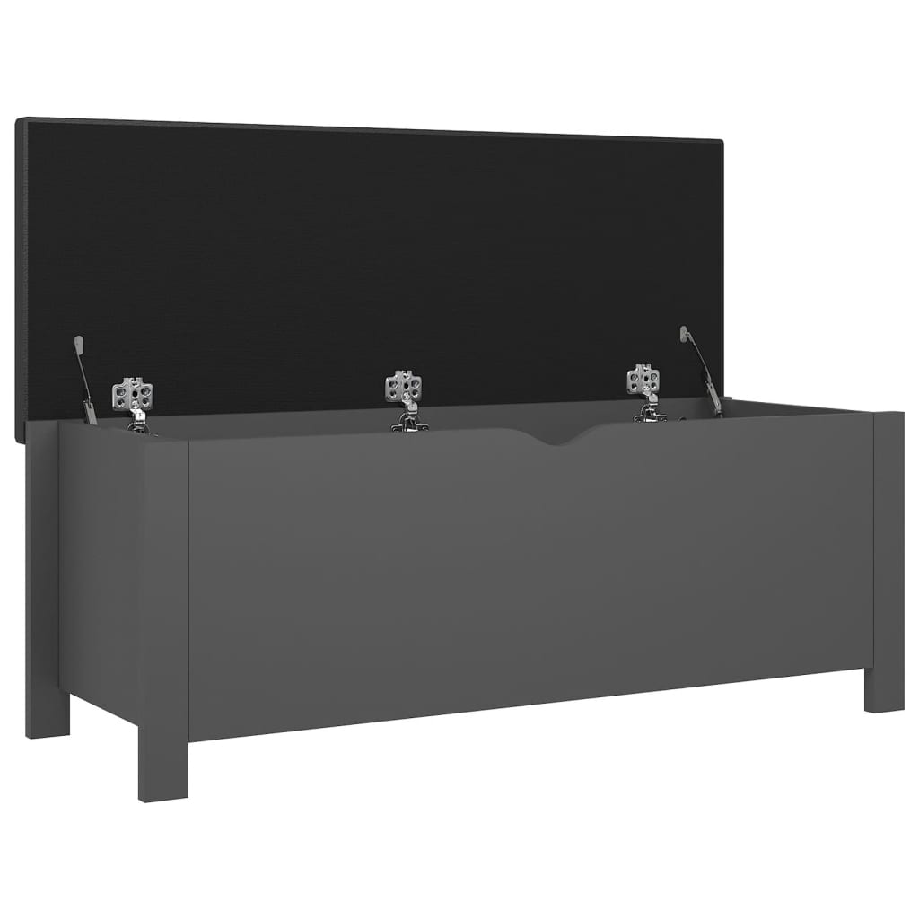 vidaXL Κουτί Αποθήκευσης με Μαξιλάρι Γκρι 105x40x45 εκ.