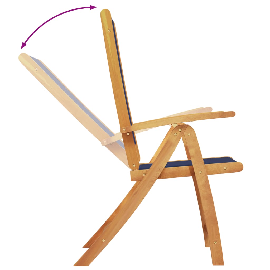 vidaXL Σετ Τραπεζαρίας Κήπου 5 Τεμαχίων Μασίφ Ξύλο Ακακίας / Τεξτιλίνη