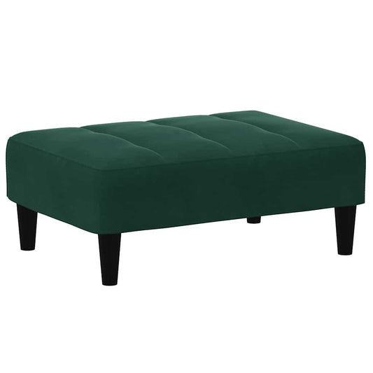 vidaXL Υποπόδιο Σκούρο Πράσινο 77x55x31 εκ. Βελούδινο