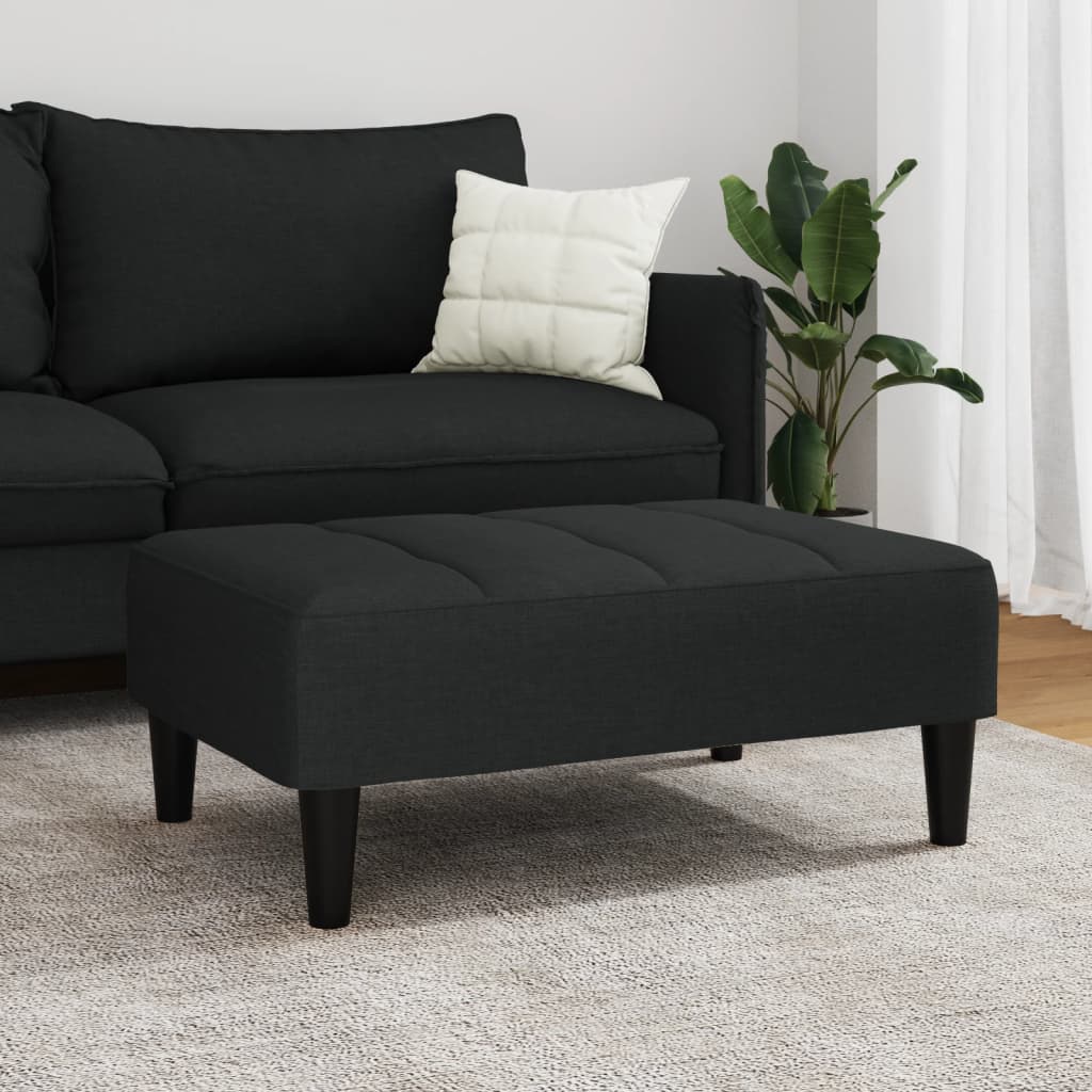 vidaXL Υποπόδιο Μαύρο 77x55x31 εκ. Βελούδινο