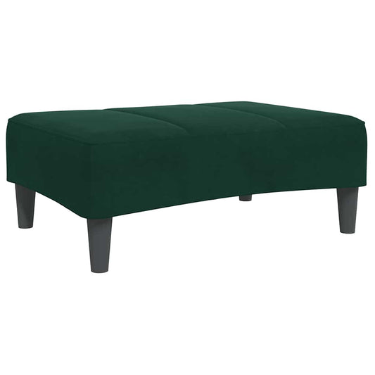 vidaXL Υποπόδιο Σκούρο Πράσινο 77x55x31 εκ. Βελούδινο