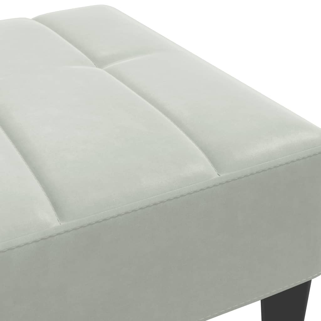 vidaXL Υποπόδιο Ανοιχτό Γκρι 77x55x31 εκ. Βελούδινο