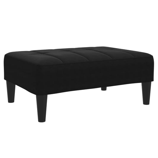 vidaXL Υποπόδιο Μαύρο 77x55x31 εκ. Βελούδινο