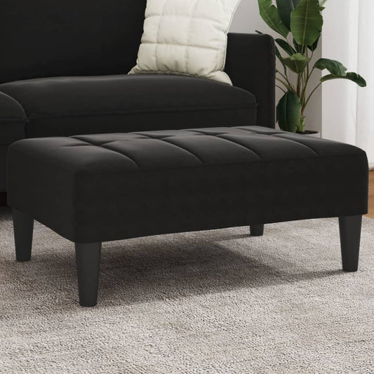 vidaXL Υποπόδιο Μαύρο 77x55x31 εκ. Βελούδινο