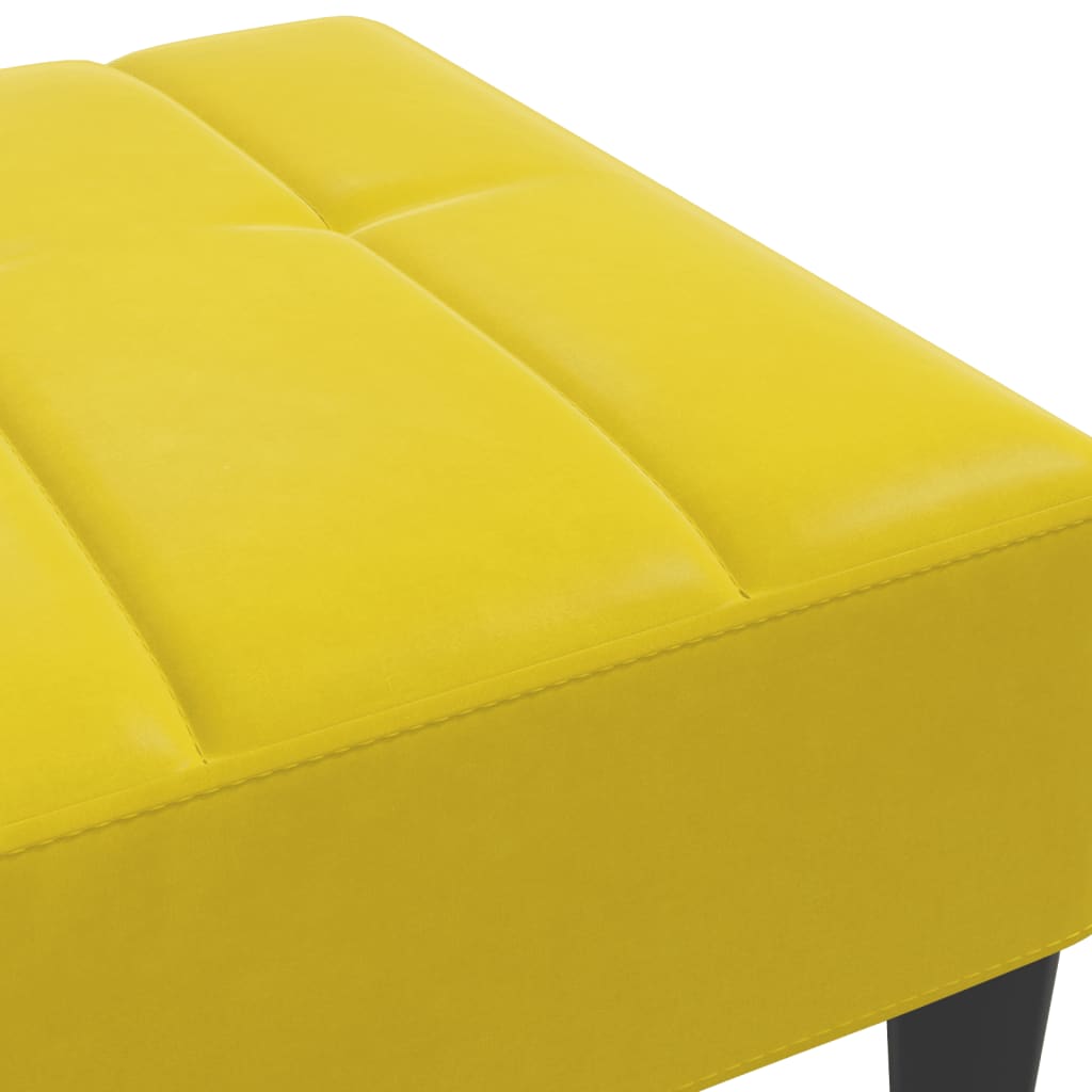 vidaXL Σκαμπό/Υποπόδιο Κίτρινο 77x55x31 εκ. Βελούδινο