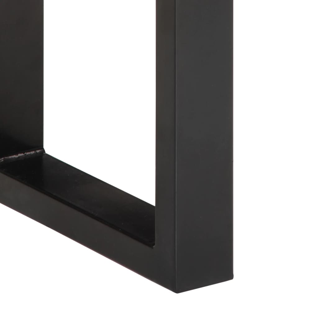 vidaXL Πάγκος 160 εκ. από Μασίφ Ακατέργαστο Ξύλο Μάνγκο και Ατσάλι