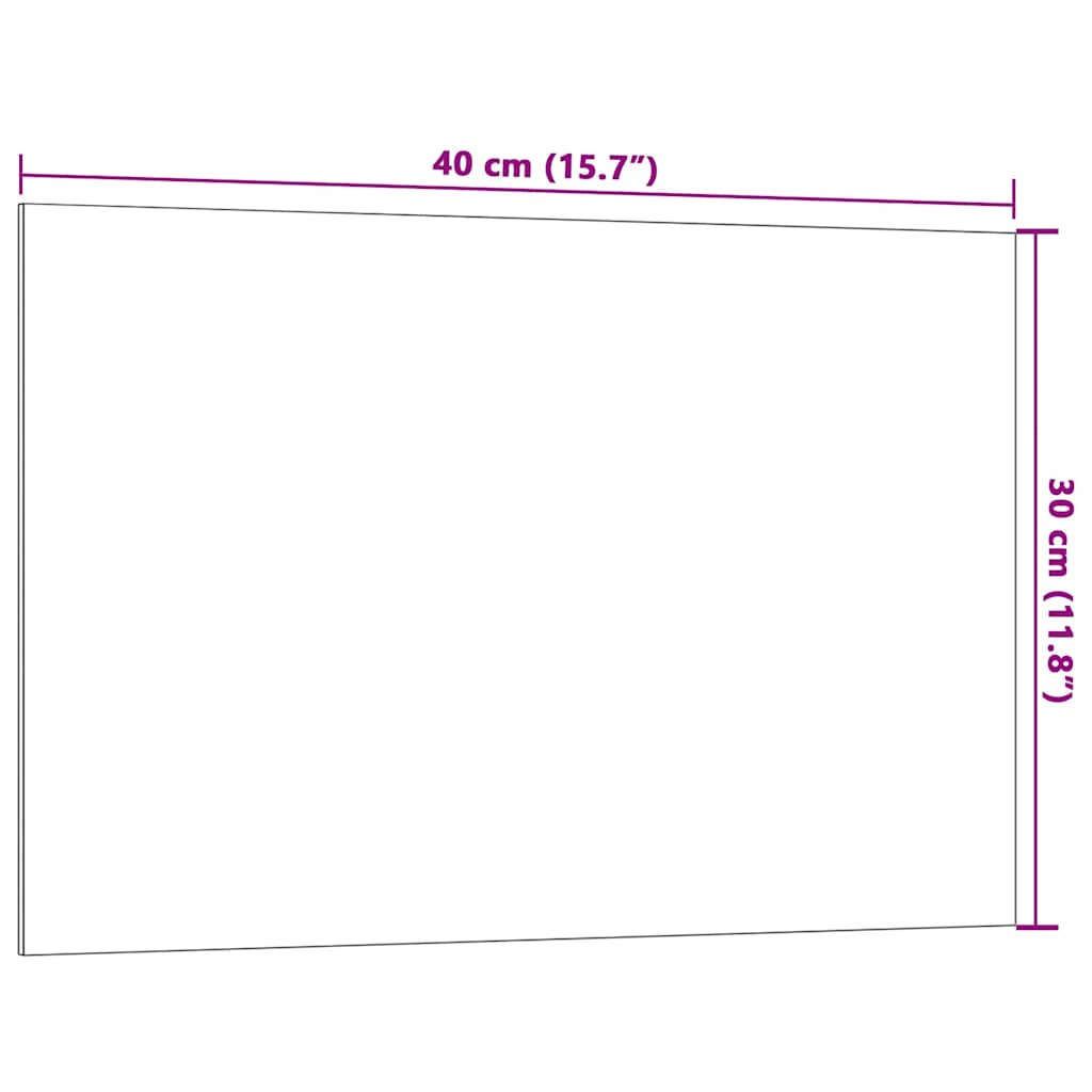 vidaXL Πίνακας Επιτοίχιος Μαγνητικός Μαύρος 40 x 30 εκ. Ψημένο Γυαλί
