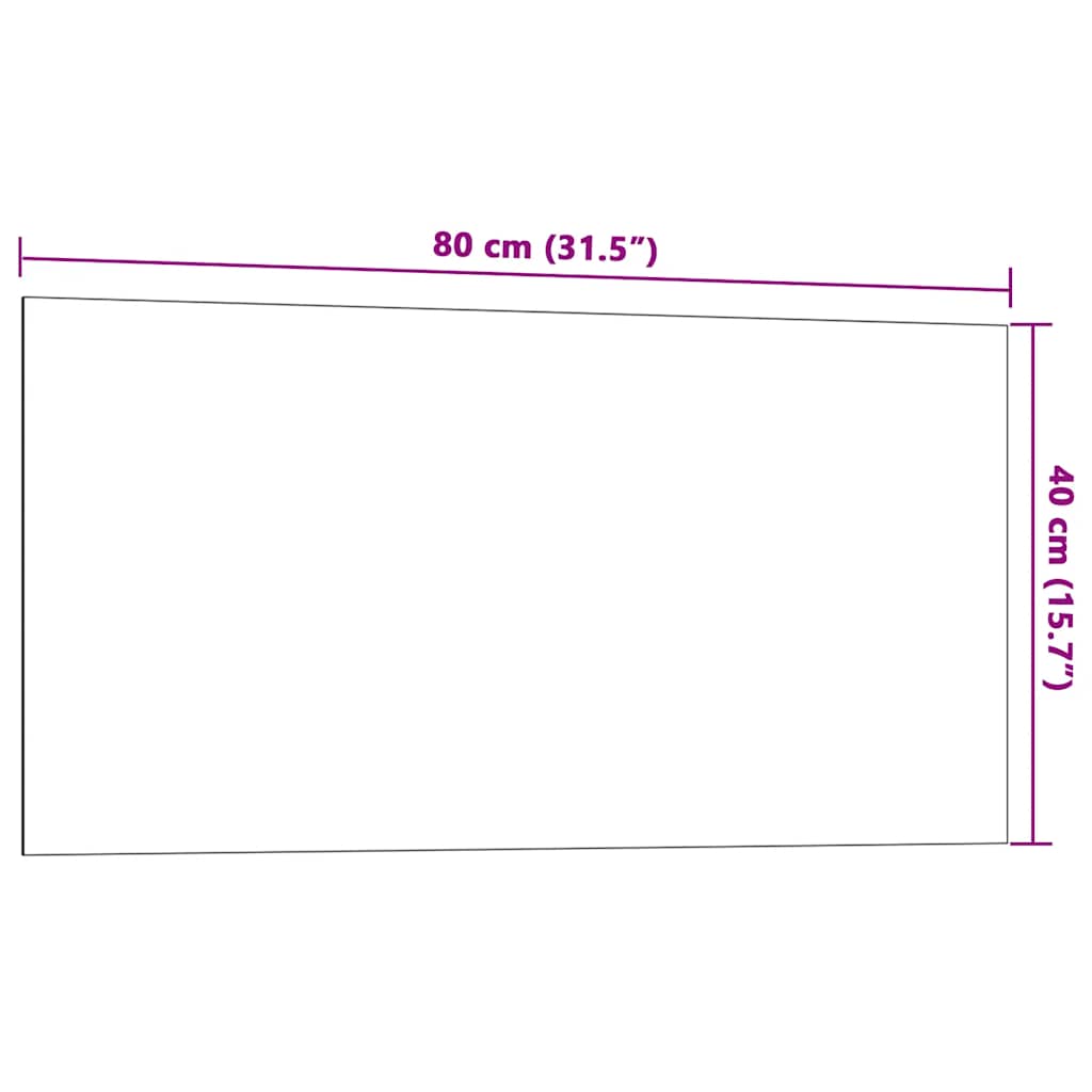 vidaXL Πίνακας Επιτοίχιος Μαγνητικός Μαύρος 80 x 40 εκ. Ψημένο Γυαλί
