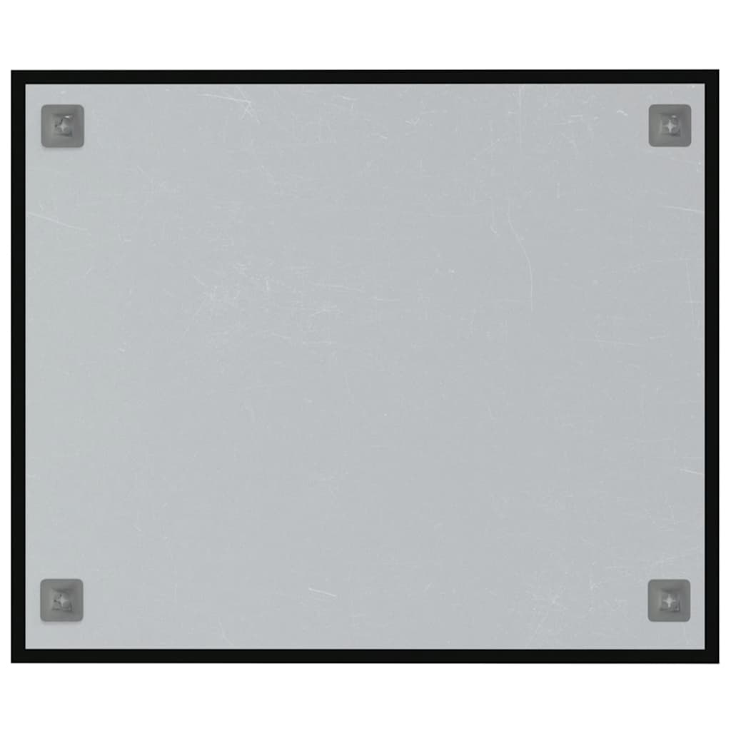 vidaXL Πίνακας Επιτοίχιος Μαγνητικός Μαύρος 60 x 50 εκ. Ψημένο Γυαλί