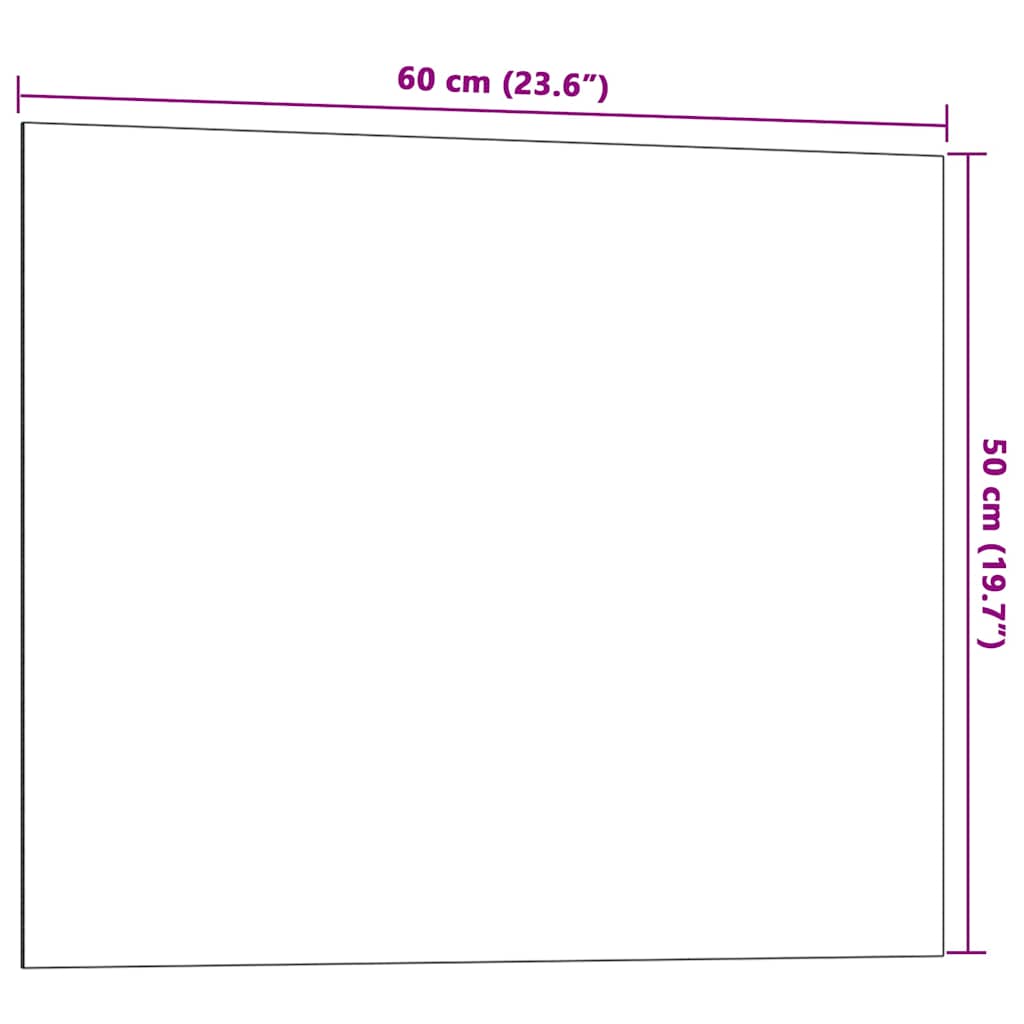 vidaXL Πίνακας Επιτοίχιος Μαγνητικός Μαύρος 60 x 50 εκ. Ψημένο Γυαλί
