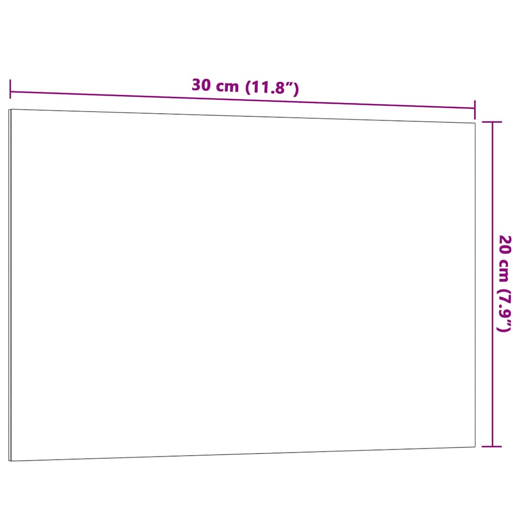 vidaXL Πίνακας Επιτοίχιος Μαγνητικός Λευκός 30 x 20 εκ. Ψημένο Γυαλί