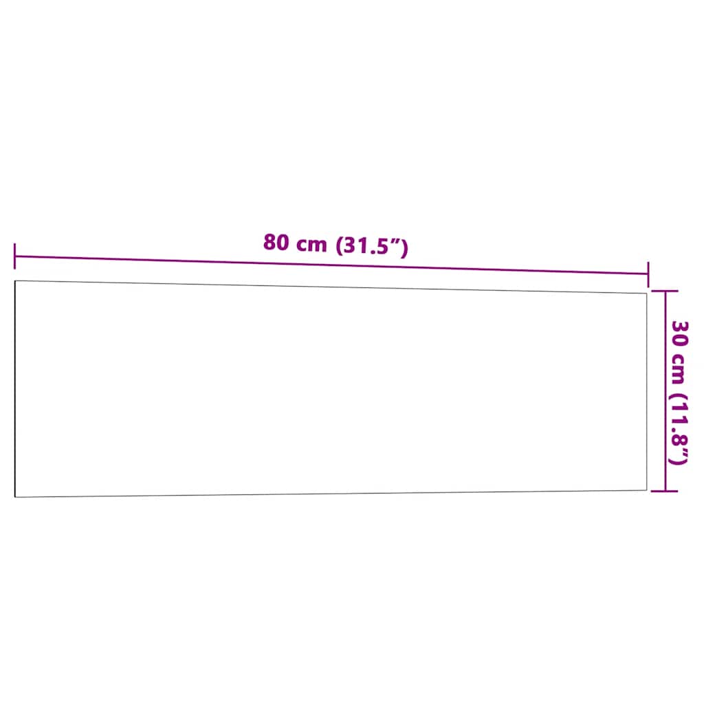 vidaXL Πίνακας Επιτοίχιος Μαγνητικός Λευκός 80 x 30 εκ. Ψημένο Γυαλί