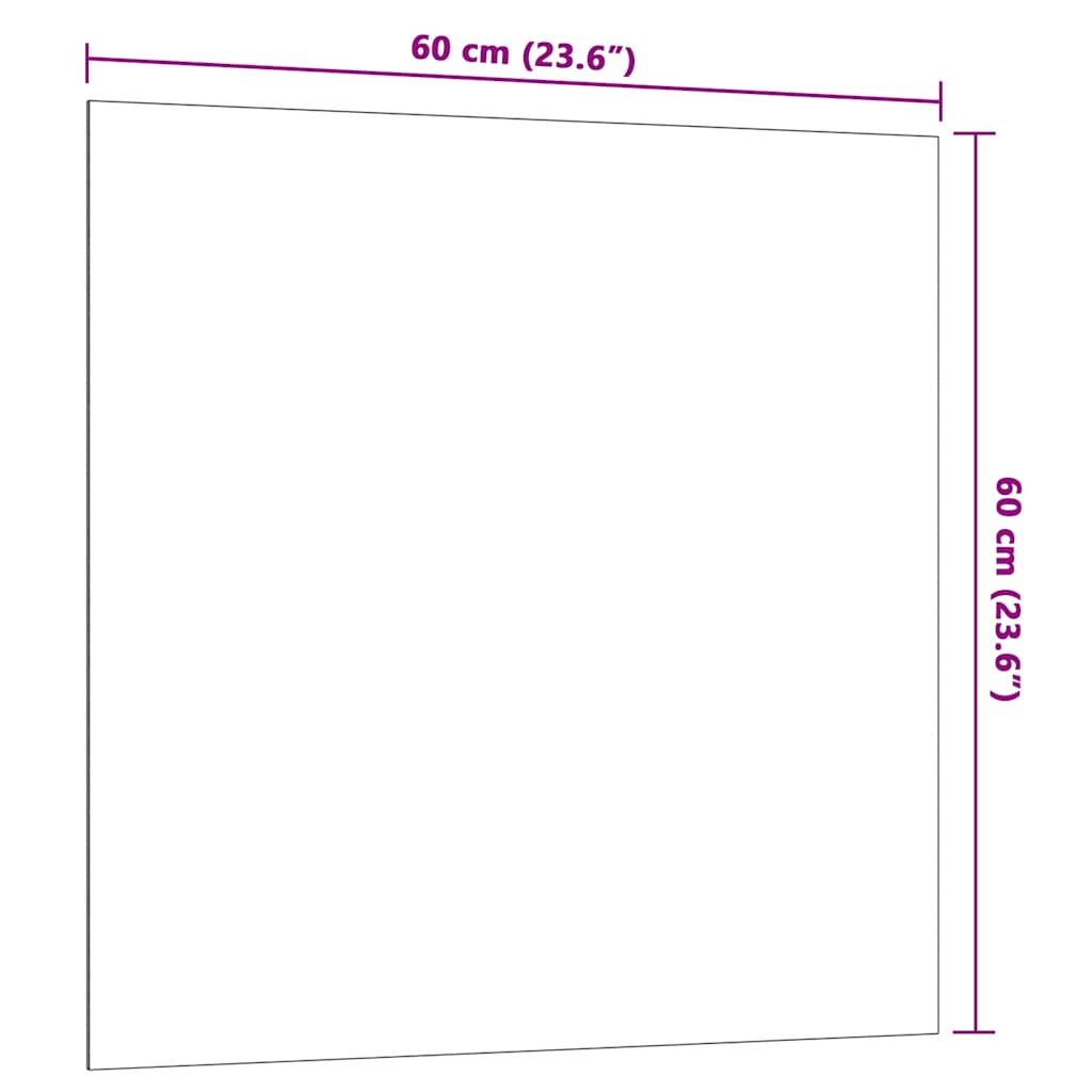vidaXL Πίνακας Επιτοίχιος Μαγνητικός Λευκός 60 x 60 εκ. Ψημένο Γυαλί