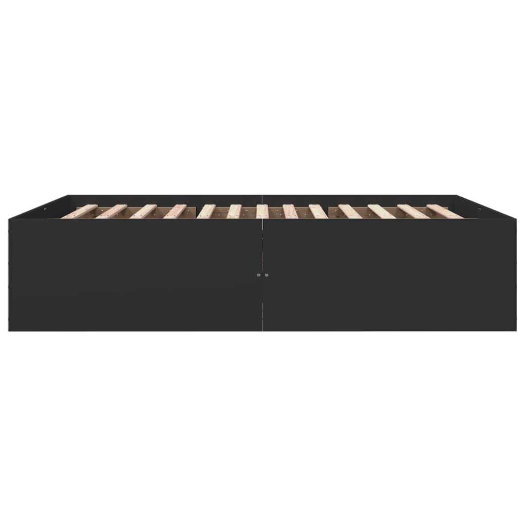 vidaXL Πλαίσιο Κρεβατιού Μαύρο 160 x 200 εκ. από Επεξεργασμένο Ξύλο