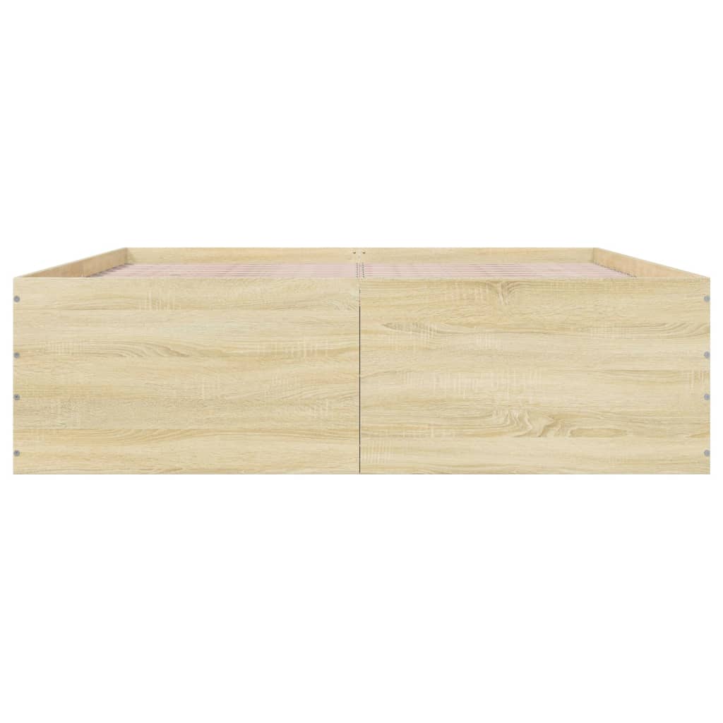 vidaXL Πλαίσιο Κρεβατιού Sonoma Δρυς 160x200 εκ. Επεξεργασμένο Ξύλο