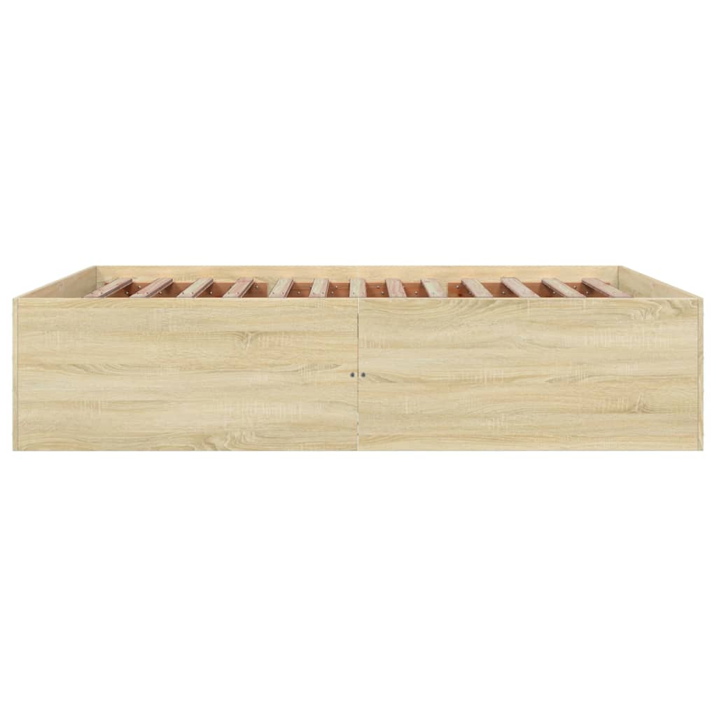 vidaXL Πλαίσιο Κρεβατιού Sonoma Δρυς 160x200 εκ. Επεξεργασμένο Ξύλο