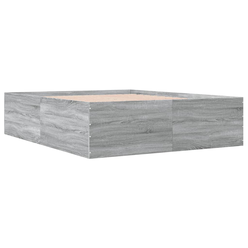 vidaXL Πλαίσιο Κρεβατιού Γκρι Sonoma 160x200 εκ. Επεξεργασμένο Ξύλο