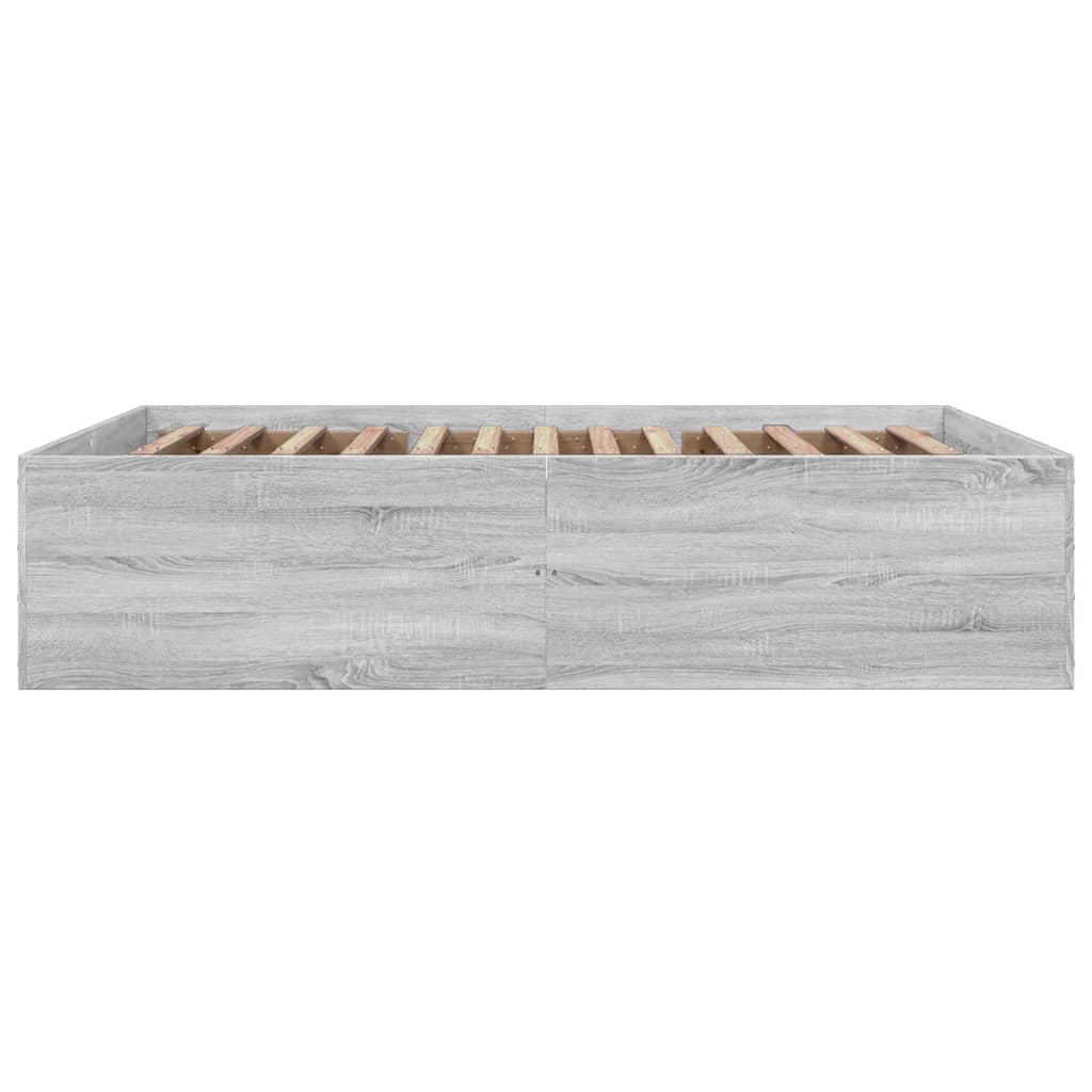 vidaXL Πλαίσιο Κρεβατιού Γκρι Sonoma 160x200 εκ. Επεξεργασμένο Ξύλο