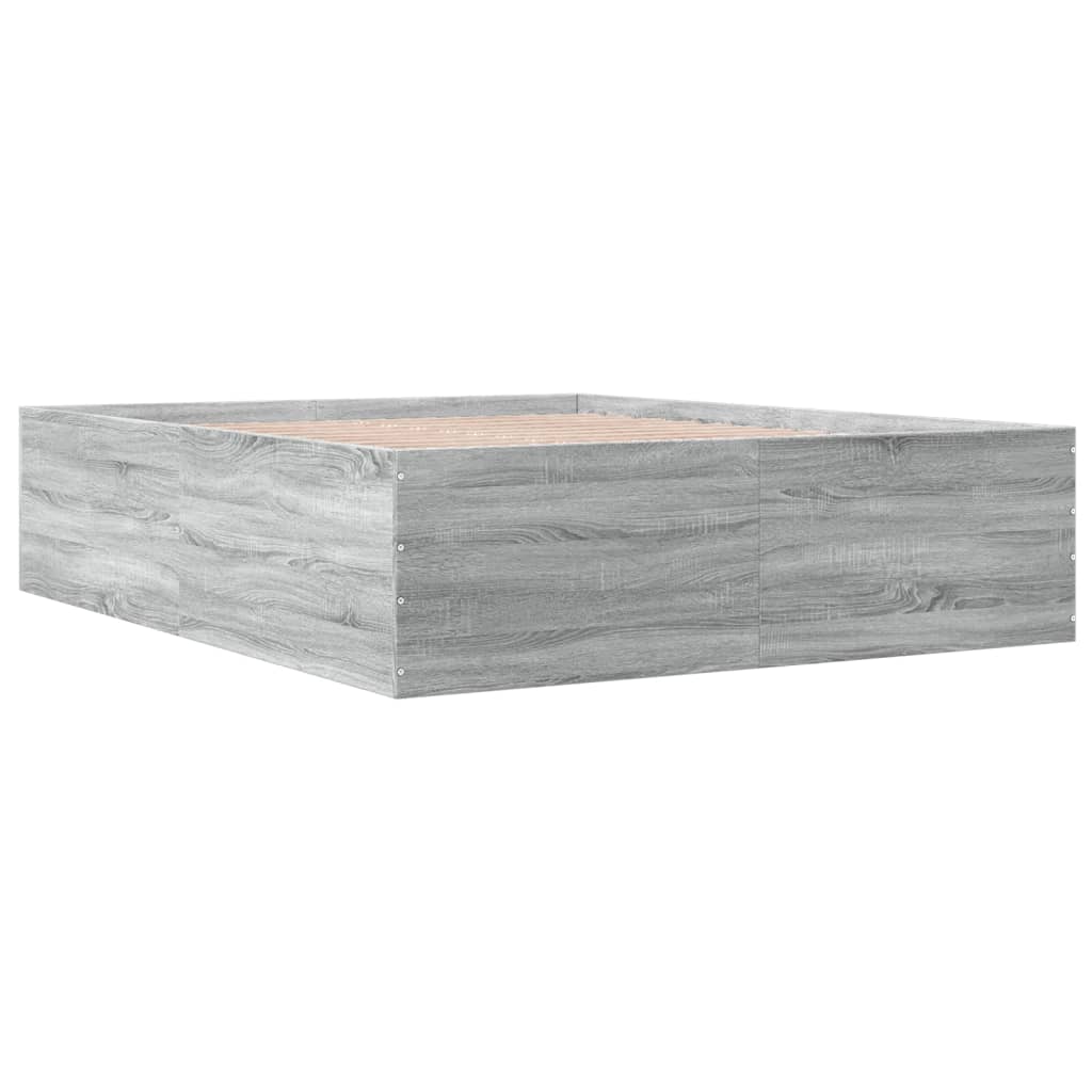vidaXL Πλαίσιο Κρεβατιού Γκρι Sonoma 160x200 εκ. Επεξεργασμένο Ξύλο