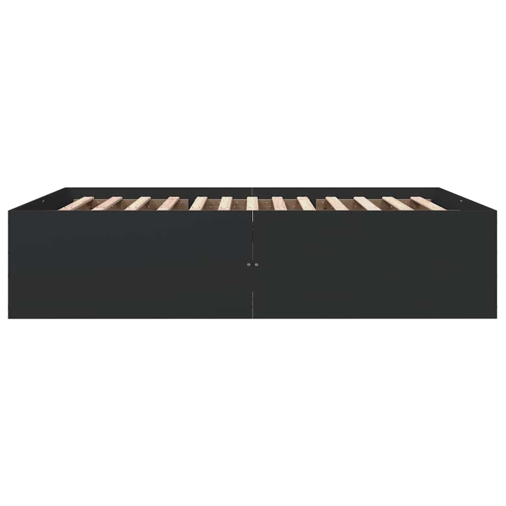 vidaXL Πλαίσιο Κρεβατιού Μαύρο 150x200 εκ. Επεξεργασμένο Ξύλο