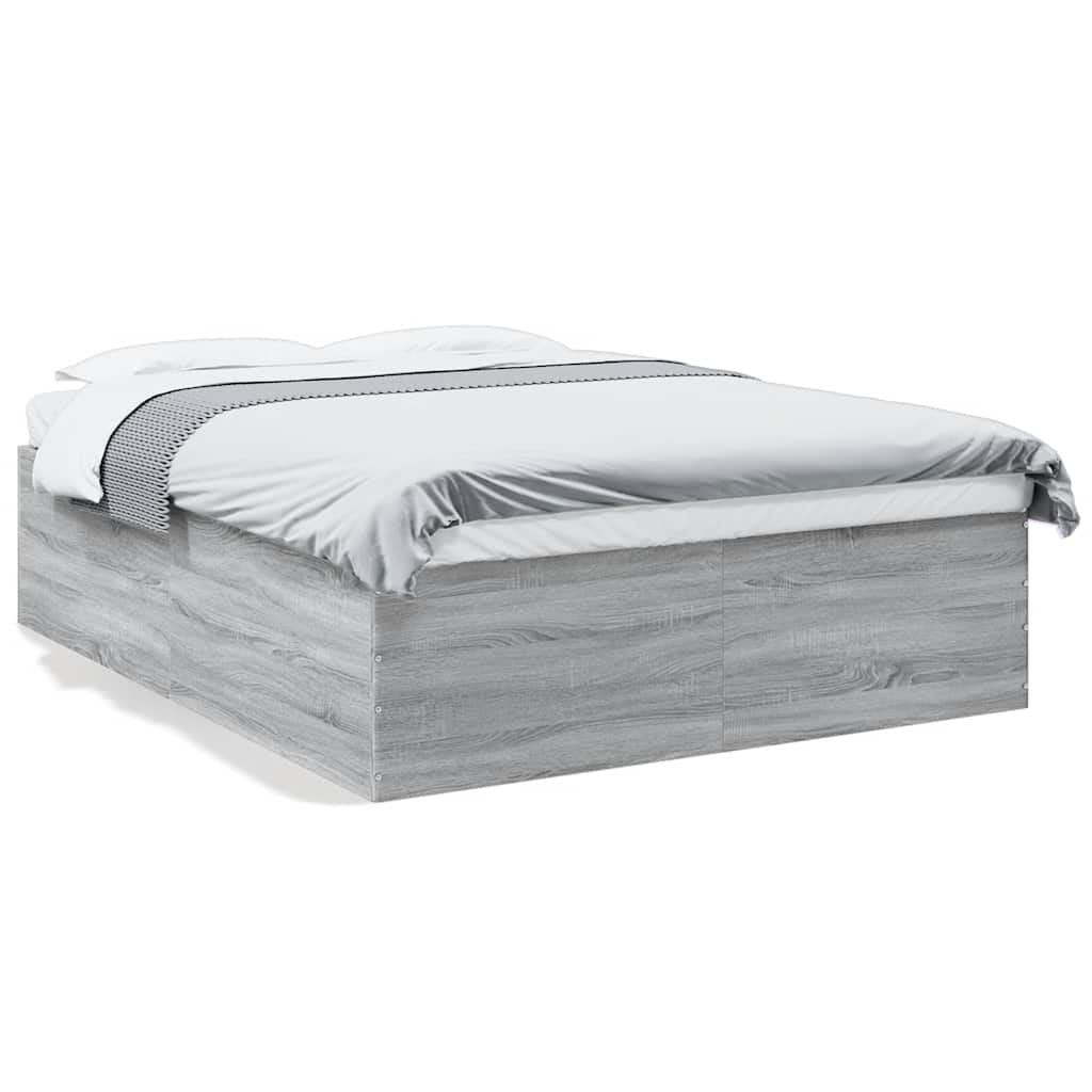 vidaXL Πλαίσιο Κρεβατιού Γκρι Sonoma 150x200 εκ. Επεξεργασμένο Ξύλο