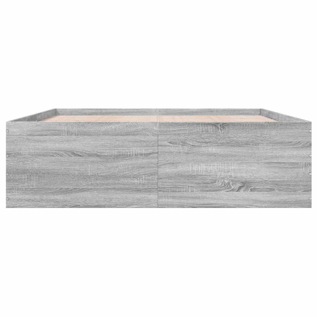 vidaXL Πλαίσιο Κρεβατιού Γκρι Sonoma 150x200 εκ. Επεξεργασμένο Ξύλο