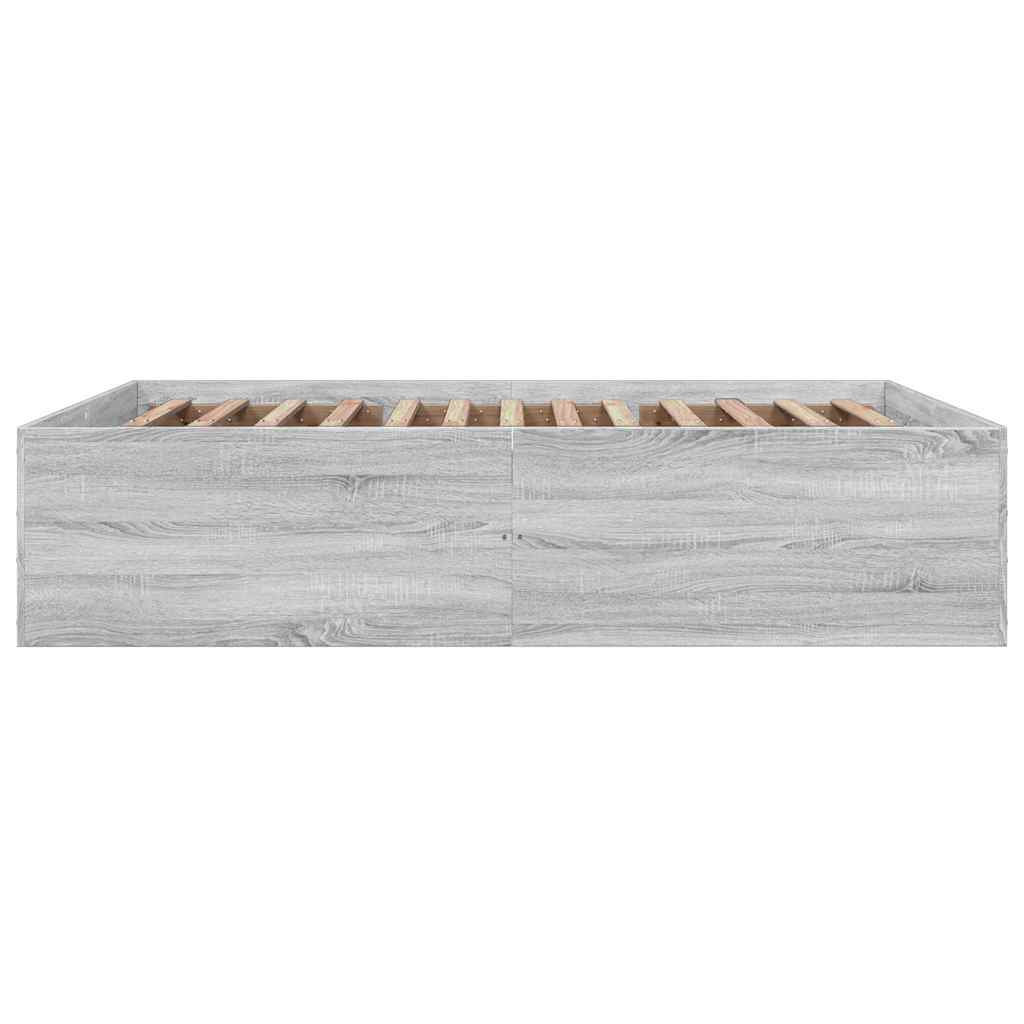 vidaXL Πλαίσιο Κρεβατιού Γκρι Sonoma 150x200 εκ. Επεξεργασμένο Ξύλο