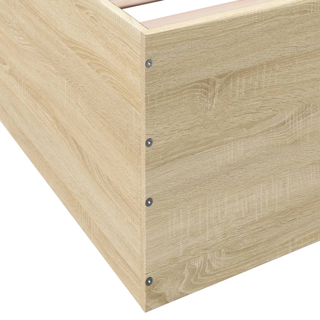 vidaXL Πλαίσιο Κρεβατιού Sonoma Δρυς 140x200 εκ. Επεξεργασμένο Ξύλο
