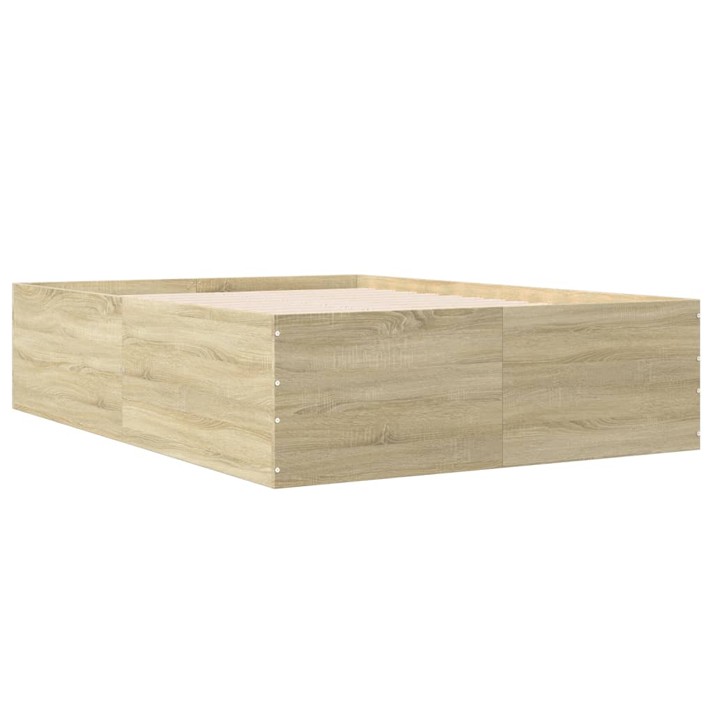 vidaXL Πλαίσιο Κρεβατιού Sonoma Δρυς 120x200 εκ. Επεξεργασμένο Ξύλο