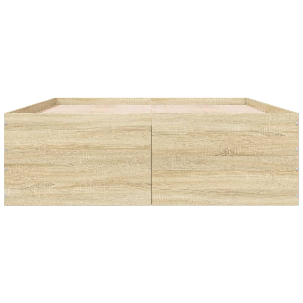 vidaXL Πλαίσιο Κρεβατιού Sonoma Δρυς 120x200 εκ. Επεξεργασμένο Ξύλο