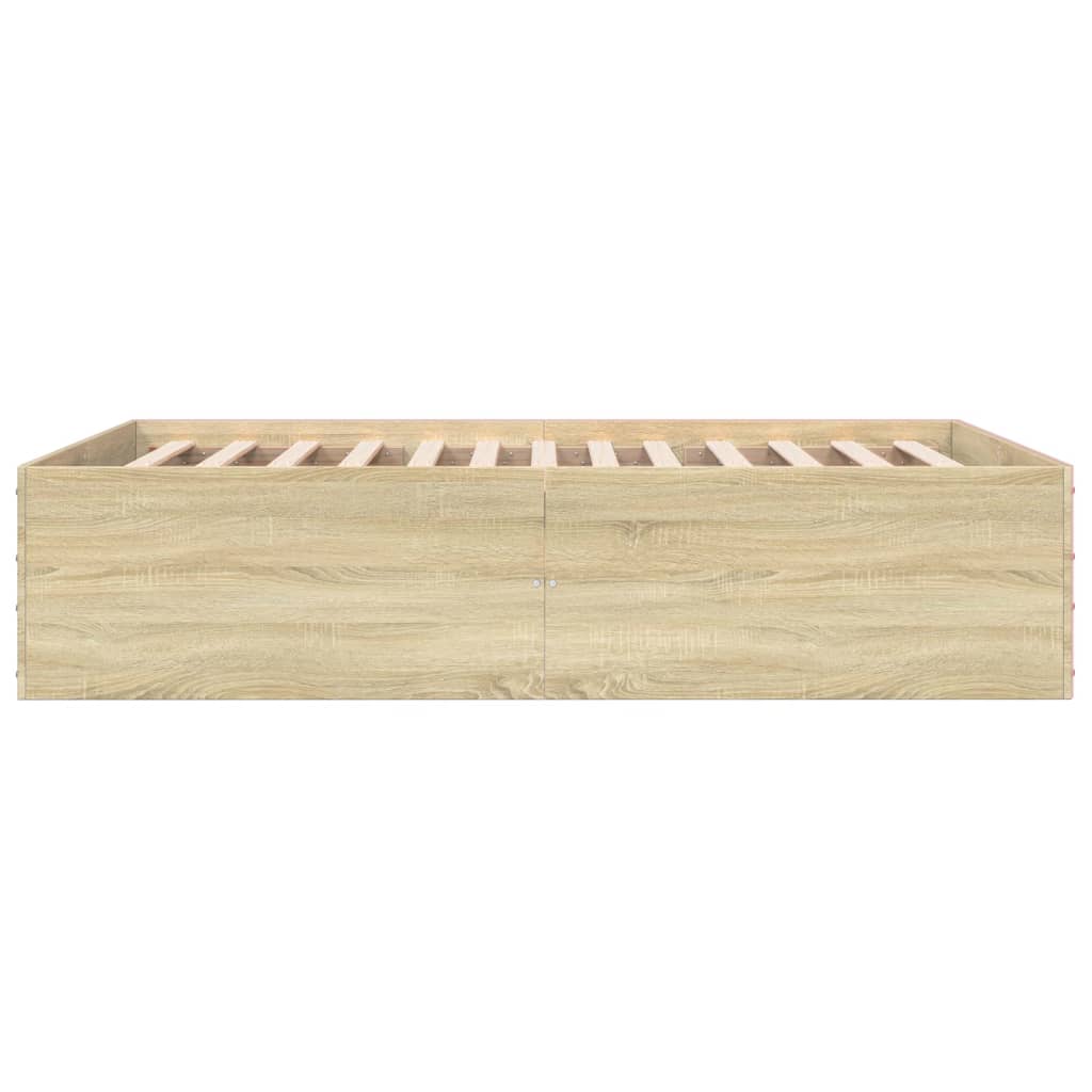 vidaXL Πλαίσιο Κρεβατιού Sonoma Δρυς 120x200 εκ. Επεξεργασμένο Ξύλο