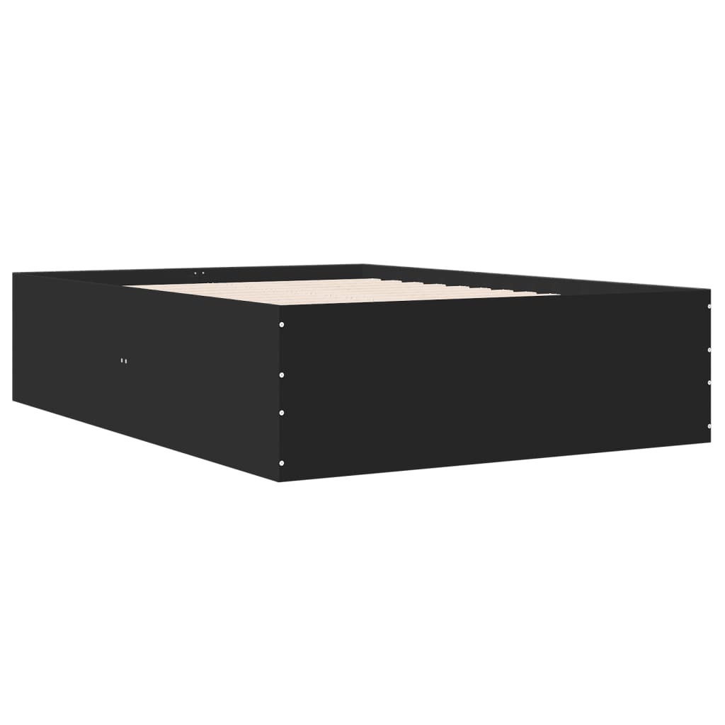 vidaXL Πλαίσιο Κρεβατιού Μαύρο 120x190 εκ. από Επεξεργασμένο Ξύλο