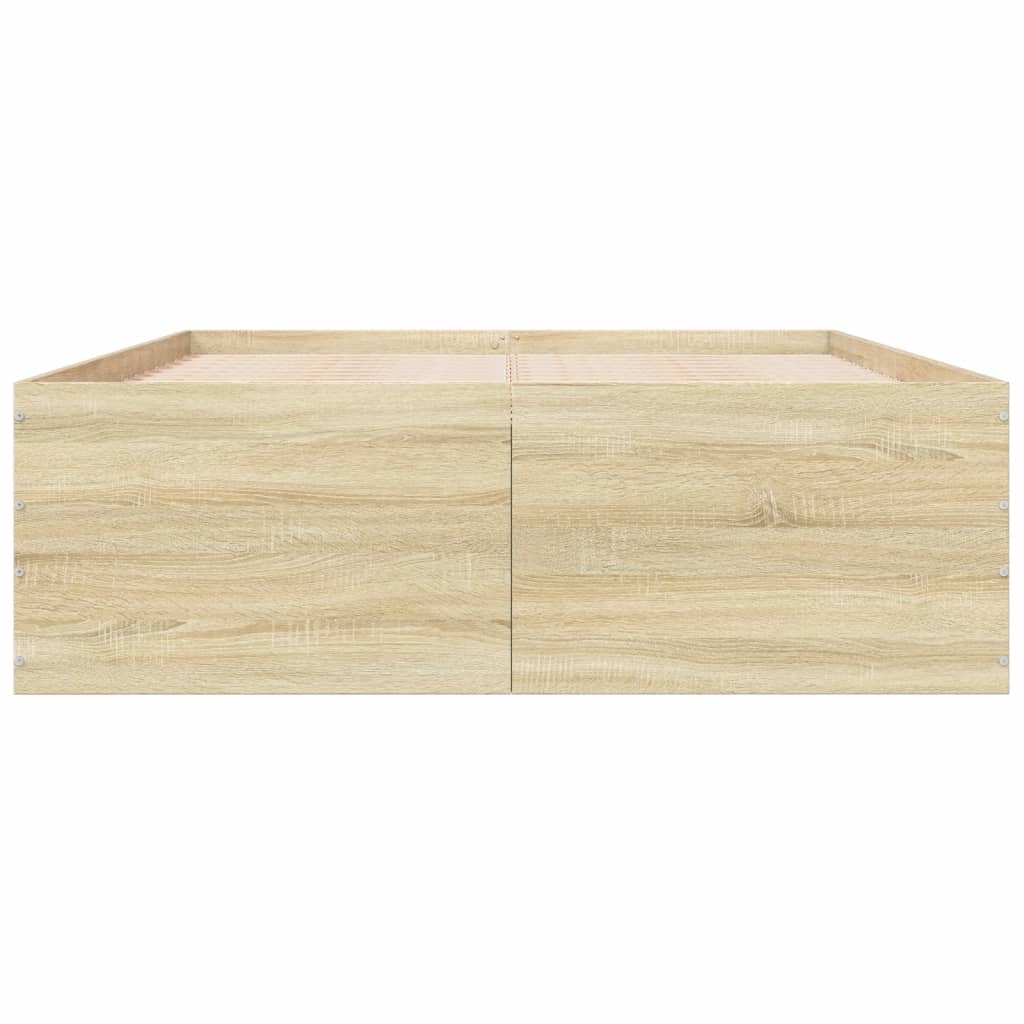 vidaXL Πλαίσιο Κρεβατιού Sonoma Δρυς 120x190 εκ. Επεξεργασμένο Ξύλο