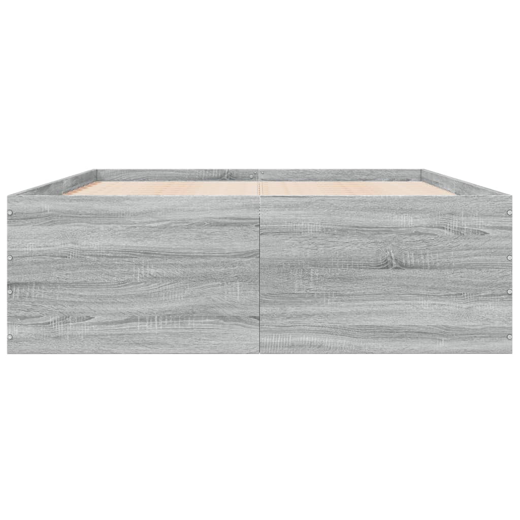 vidaXL Πλαίσιο Κρεβατιού Γκρι Sonoma 120 x 190 εκ. Επεξεργασμένο Ξύλο