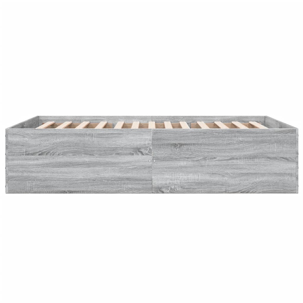 vidaXL Πλαίσιο Κρεβατιού Γκρι Sonoma 120 x 190 εκ. Επεξεργασμένο Ξύλο