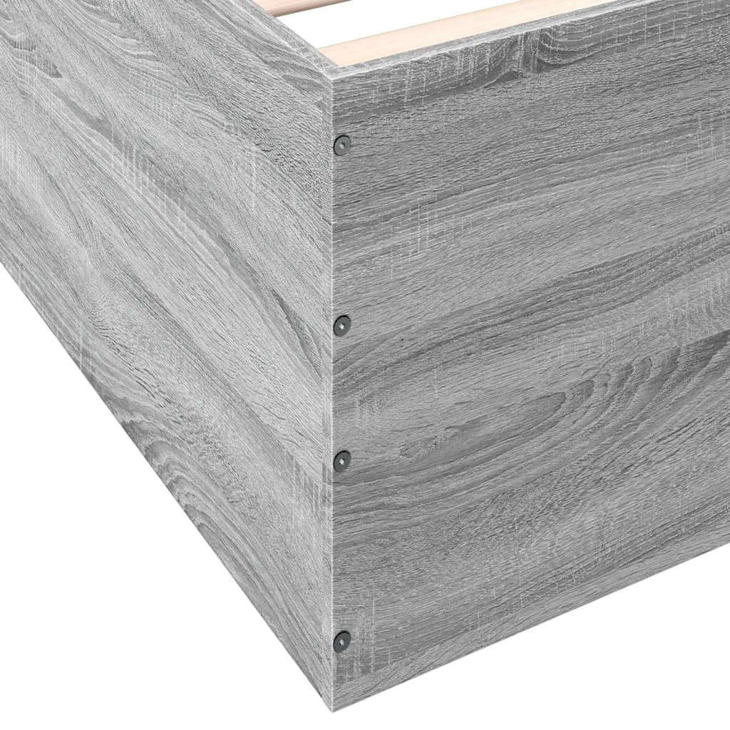 vidaXL Πλαίσιο Κρεβατιού Γκρι Sonoma 120 x 190 εκ. Επεξεργασμένο Ξύλο