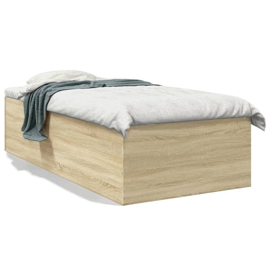 vidaXL Πλαίσιο Κρεβατιού Sonoma Δρυς 100x200 εκ. Επεξεργασμένο Ξύλο