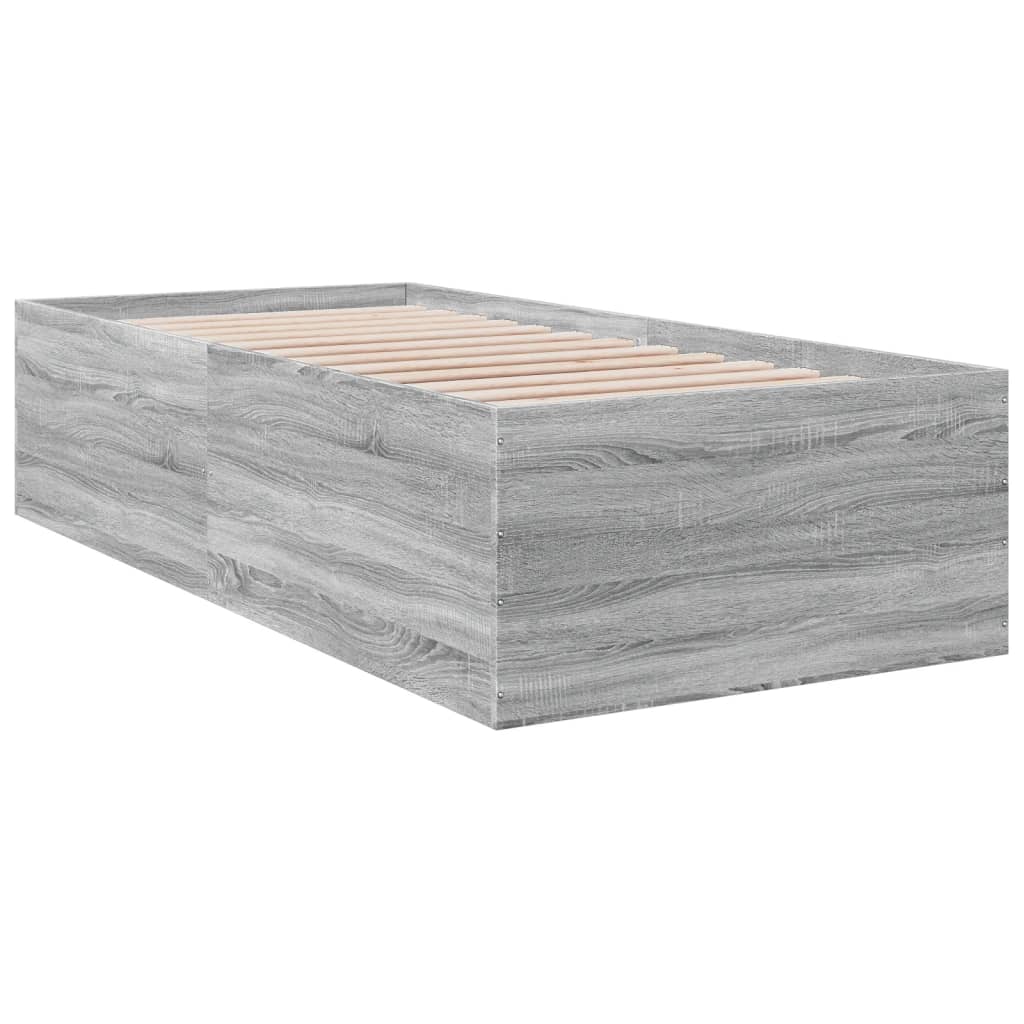 vidaXL Πλαίσιο Κρεβατιού Γκρι Sonoma 100x200 εκ. Επεξεργασμένο Ξύλο