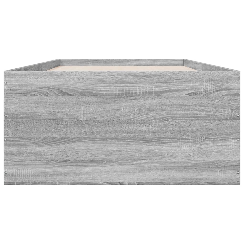 vidaXL Πλαίσιο Κρεβατιού Γκρι Sonoma 100x200 εκ. Επεξεργασμένο Ξύλο