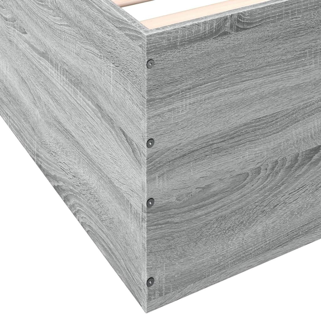 vidaXL Πλαίσιο Κρεβατιού Γκρι Sonoma 100x200 εκ. Επεξεργασμένο Ξύλο