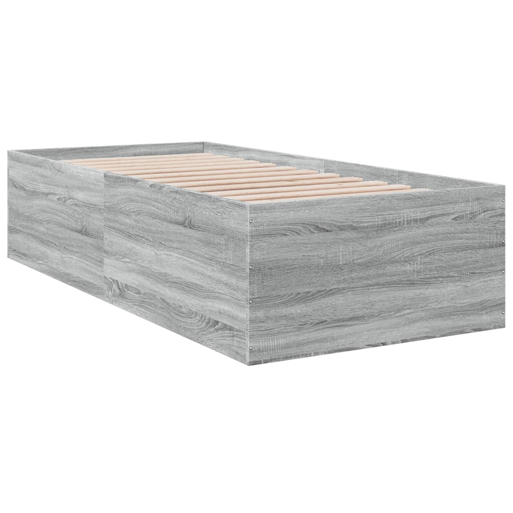 vidaXL Πλαίσιο Κρεβατιού Γκρι Sonoma 90x200 εκ. Επεξεργασμένο Ξύλο